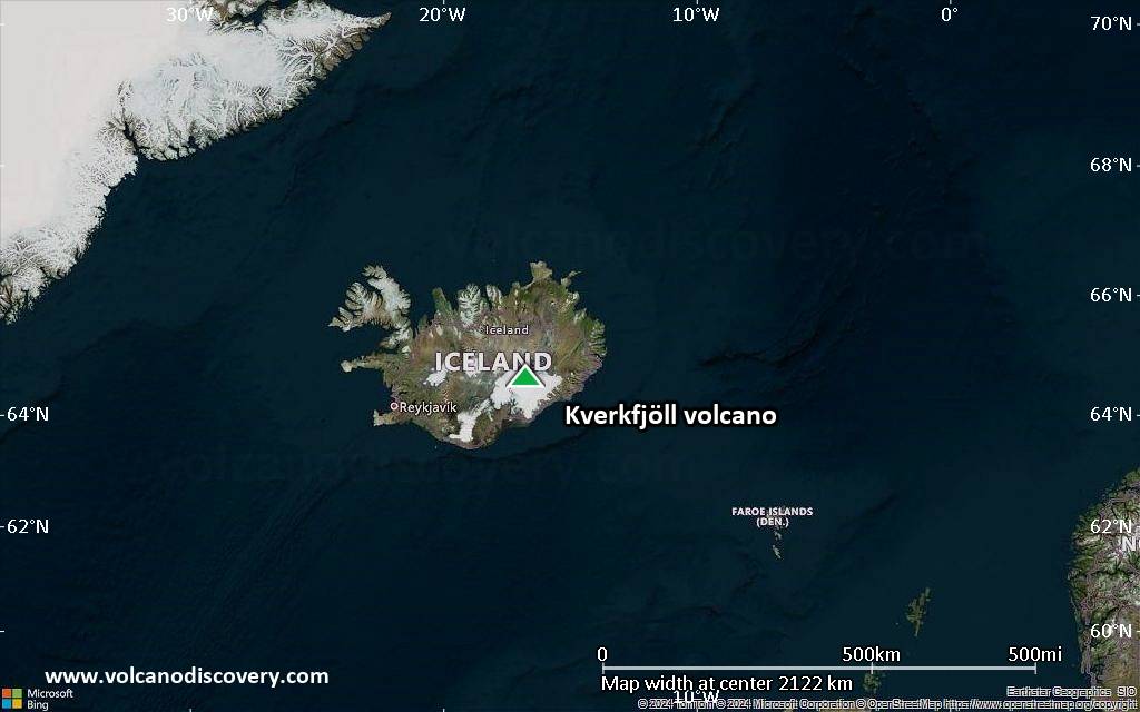 Satellite/aerial-type map of Kverkfjöll volcano (region scale large)