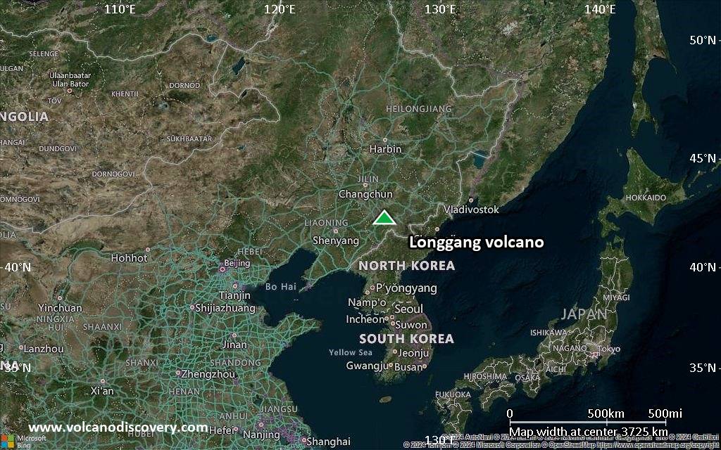 Satellite/aerial-type map of Longgang volcano (region scale large)