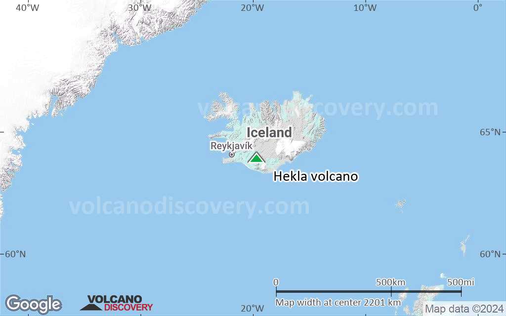 Terrain-type map of Hekla volcano (region scale large)