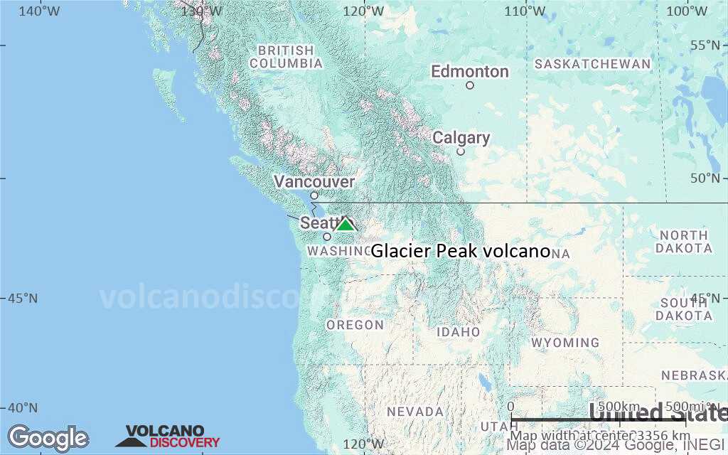 Terrain-type map of Glacier Peak volcano (region scale large)