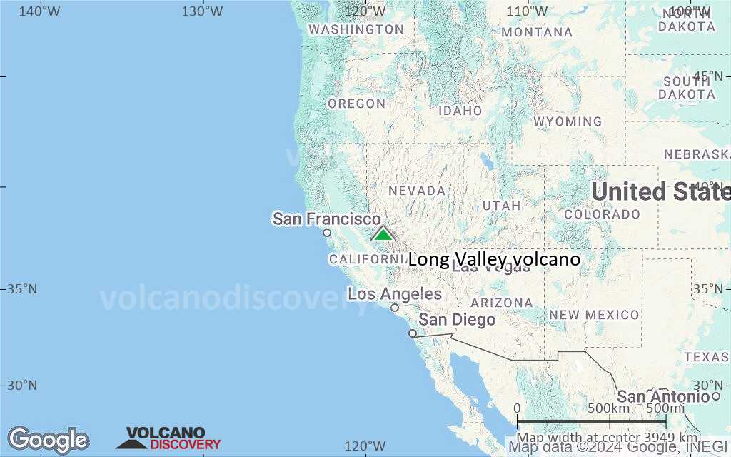 Terrain-type map of Long Valley volcano (region scale large)