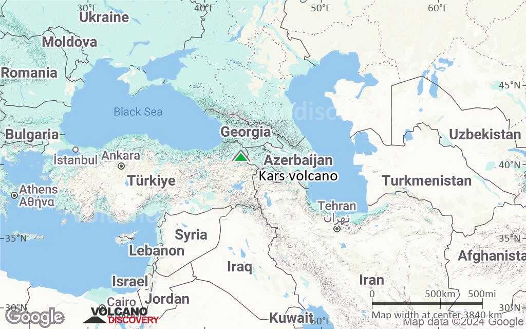 Terrain-type map of Kars volcano (region scale large)