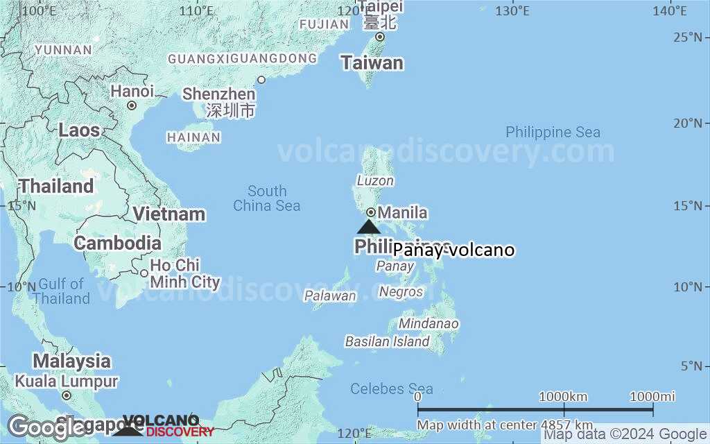 Terrain-type map of Panay volcano (region scale large)
