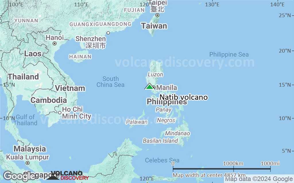 Terrain-type map of Natib volcano (region scale large)
