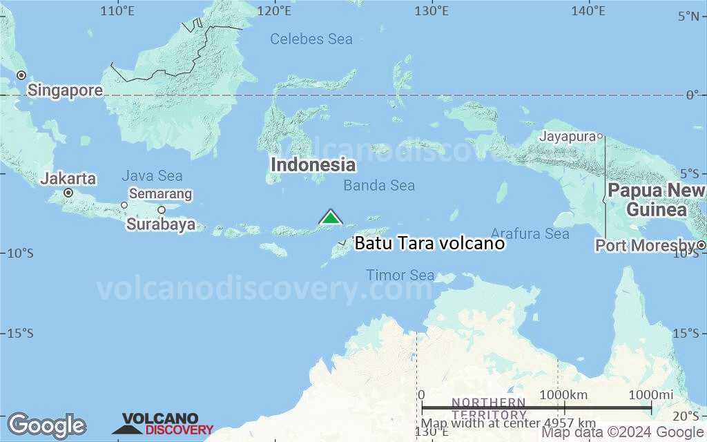 Terrain-type map of Batu Tara volcano (region scale large)