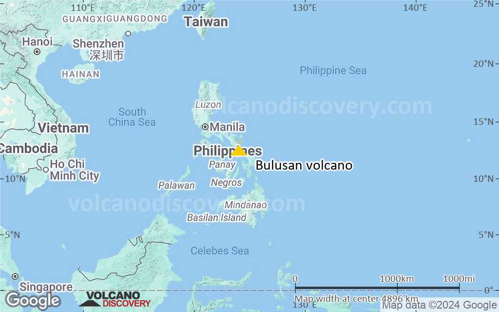 Terrain-type map of Bulusan volcano (region scale large)