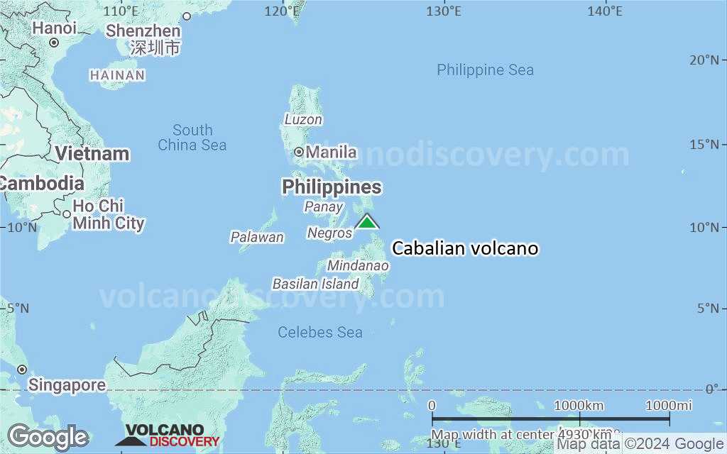 Terrain-type map of Cabalian volcano (region scale large)