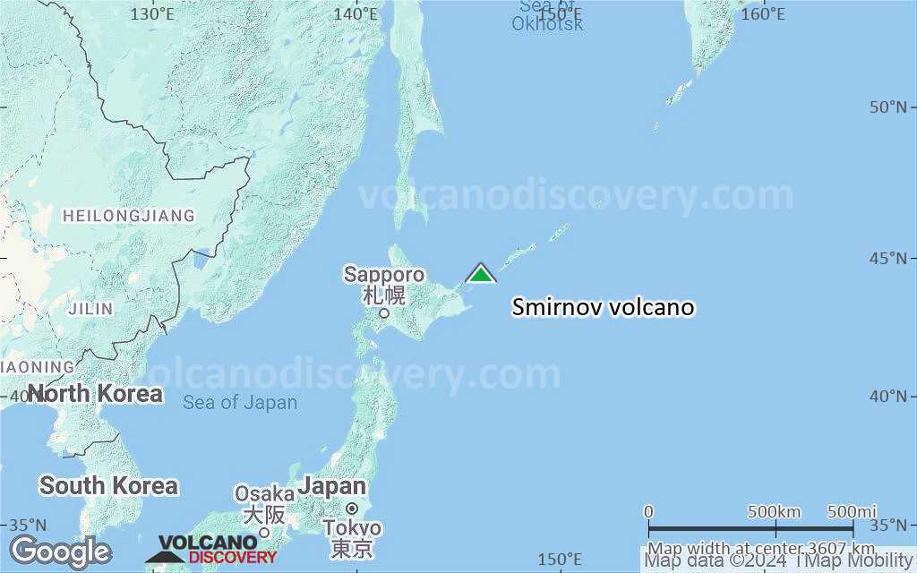 Terrain-type map of Smirnov volcano (region scale large)