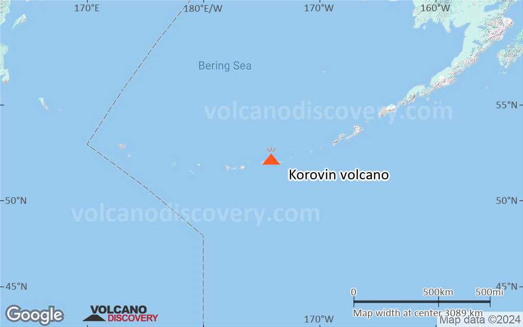 Terrain-type map of Korovin volcano (region scale large)