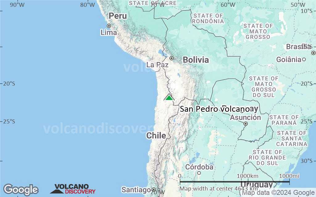 Terrain-type map of San Pedro volcano (region scale large)