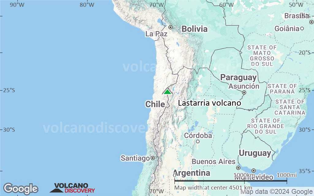 Terrain-type map of Lastarria volcano (region scale large)