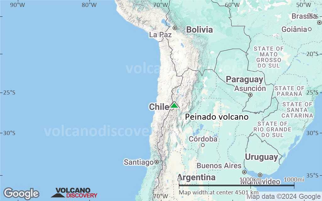 Terrain-type map of Peinado volcano (region scale large)