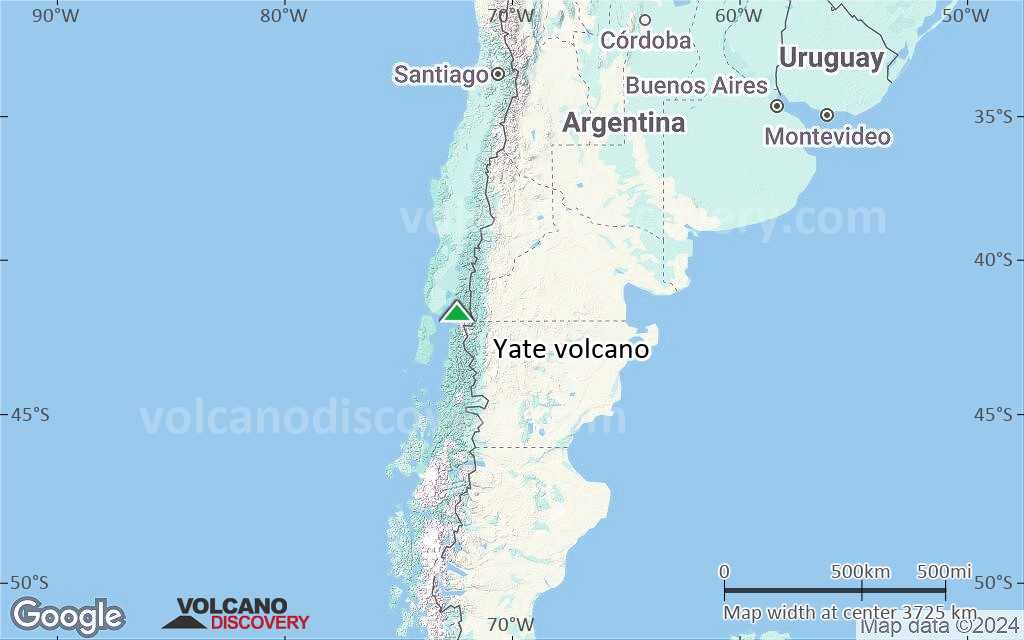 Terrain-type map of Yate volcano (region scale large)