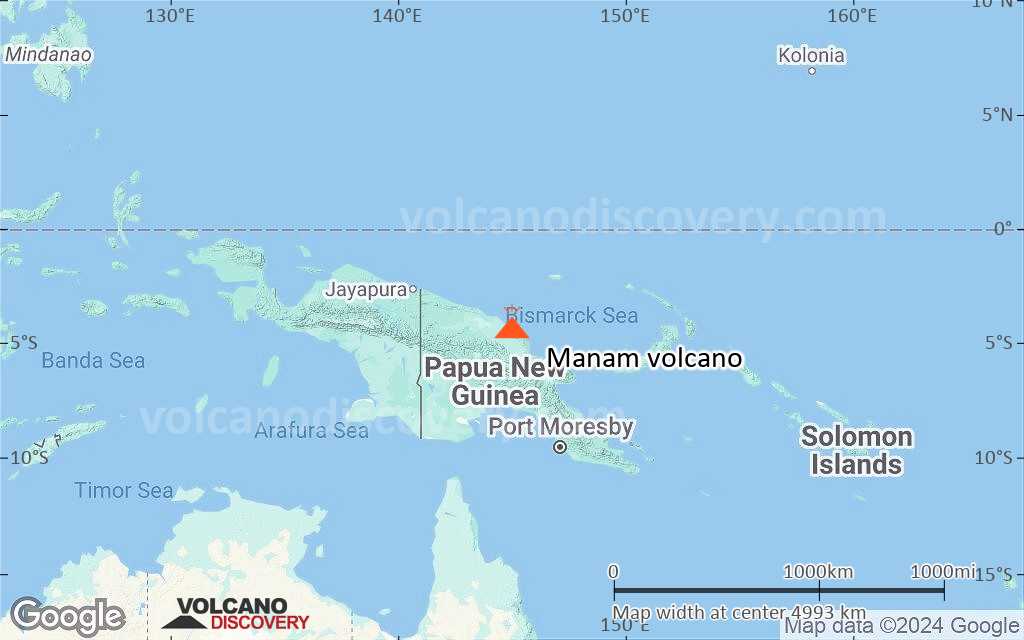 Terrain-type map of Manam volcano (region scale large)