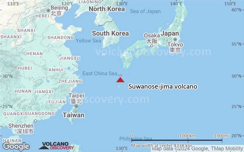 Terrain-type map of Suwanose-jima volcano (region scale large)