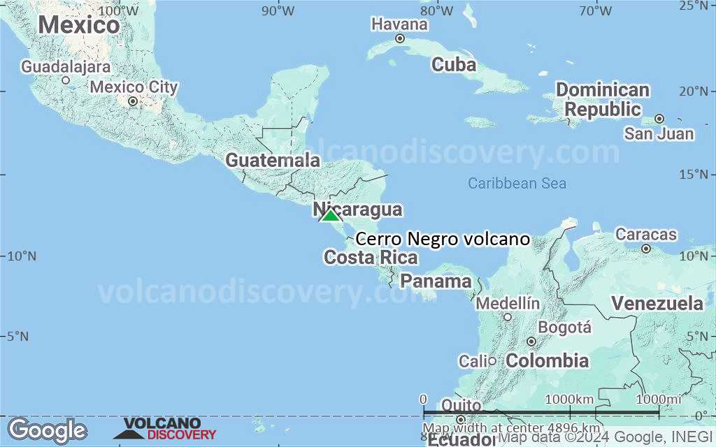 Terrain-type map of Cerro Negro volcano (region scale large)