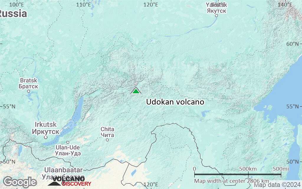 Terrain-type map of Udokan volcano (region scale large)