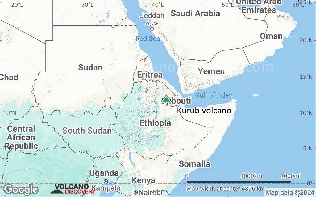 Terrain-type map of Kurub volcano (region scale large)