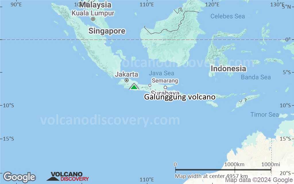 Terrain-type map of Galunggung volcano (region scale large)