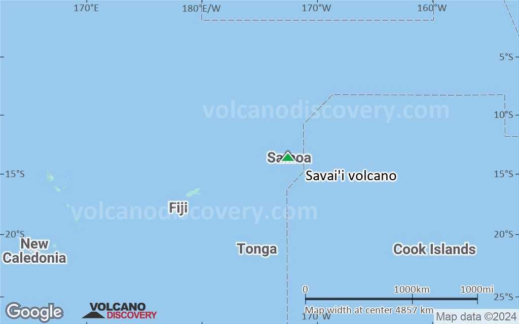 Terrain-type map of Savai'i volcano (region scale large)