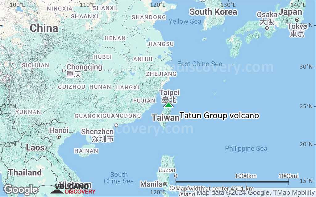 Terrain-type map of Tatun Group volcano (region scale large)