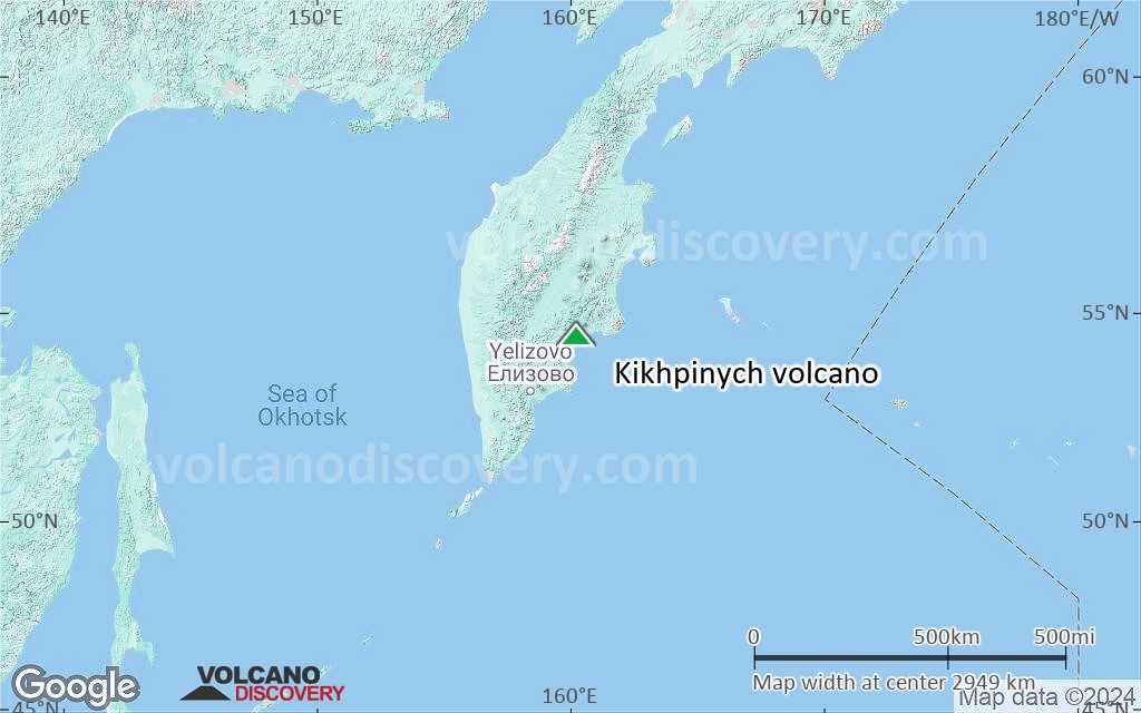 Terrain-type map of Kikhpinych volcano (region scale large)