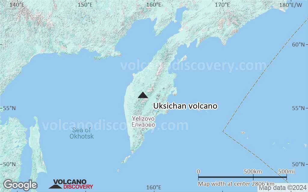 Terrain-type map of Uksichan volcano (region scale large)