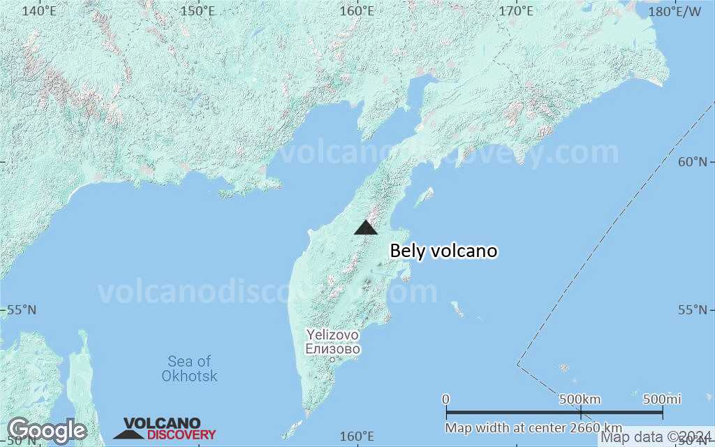 Terrain-type map of Bely volcano (region scale large)