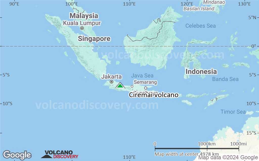 Terrain-type map of Ciremai volcano (region scale large)