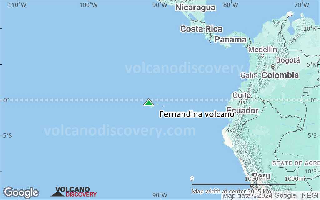 Terrain-type map of Fernandina volcano (region scale large)