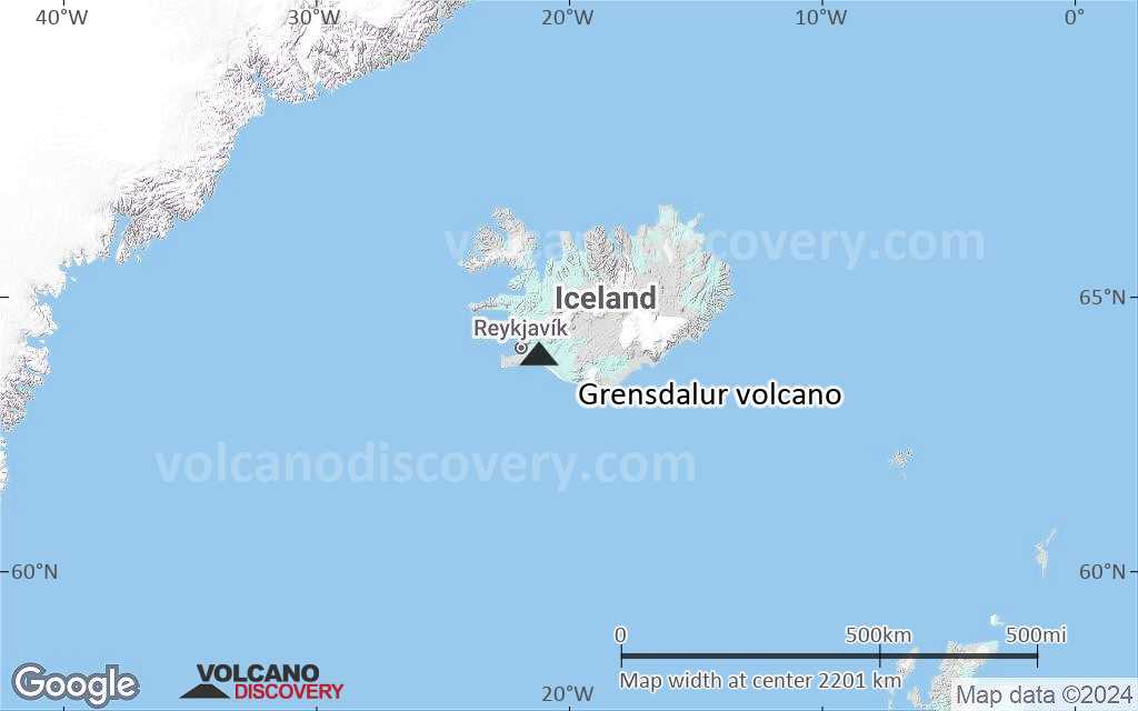 Terrain-type map of Grensdalur volcano (region scale large)
