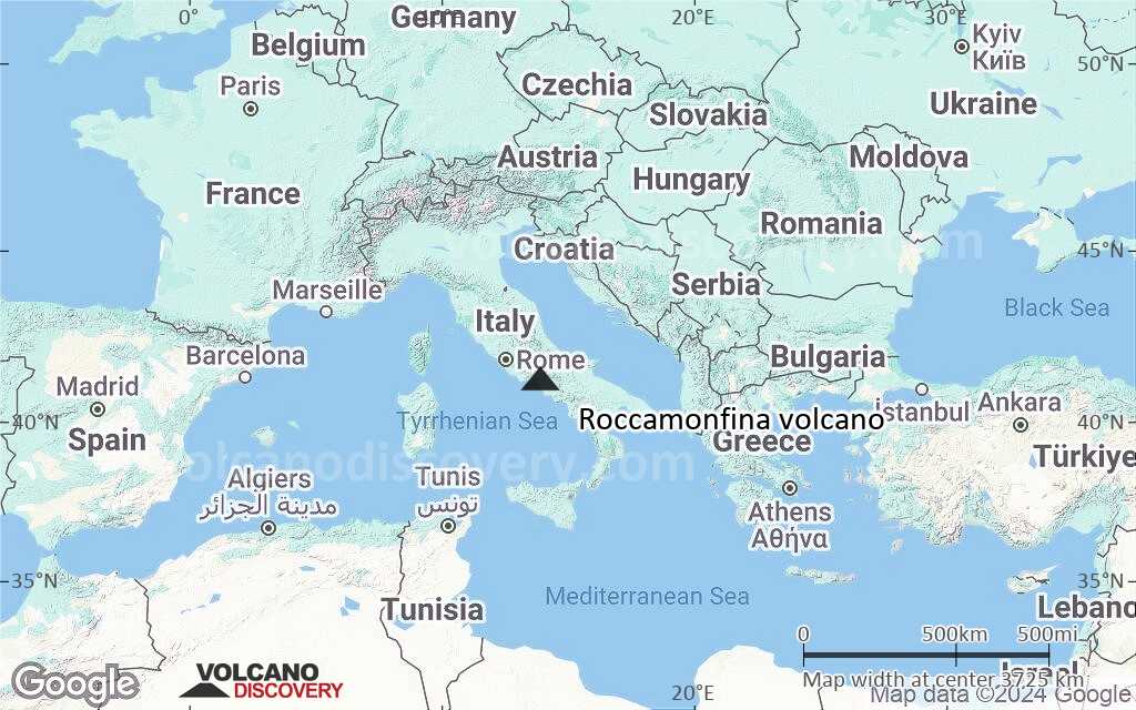 Terrain-type map of Roccamonfina volcano (region scale large)