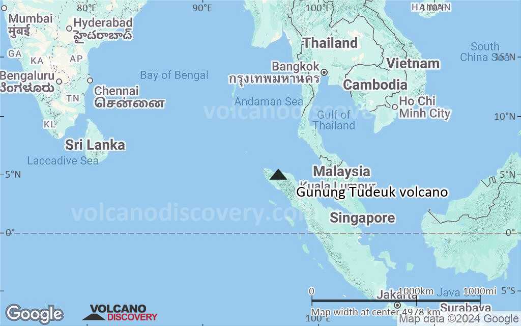 Terrain-type map of Gunung Tudeuk volcano (region scale large)