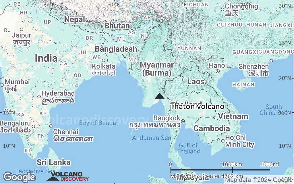Terrain-type map of Thaton volcano (region scale large)