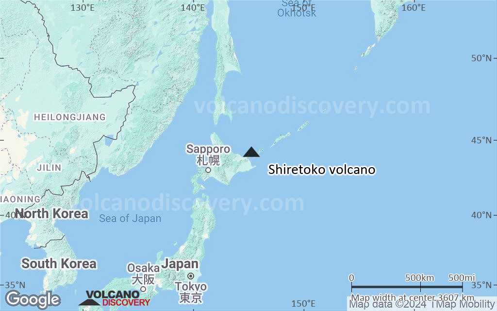 Terrain-type map of Shiretoko volcano (region scale large)