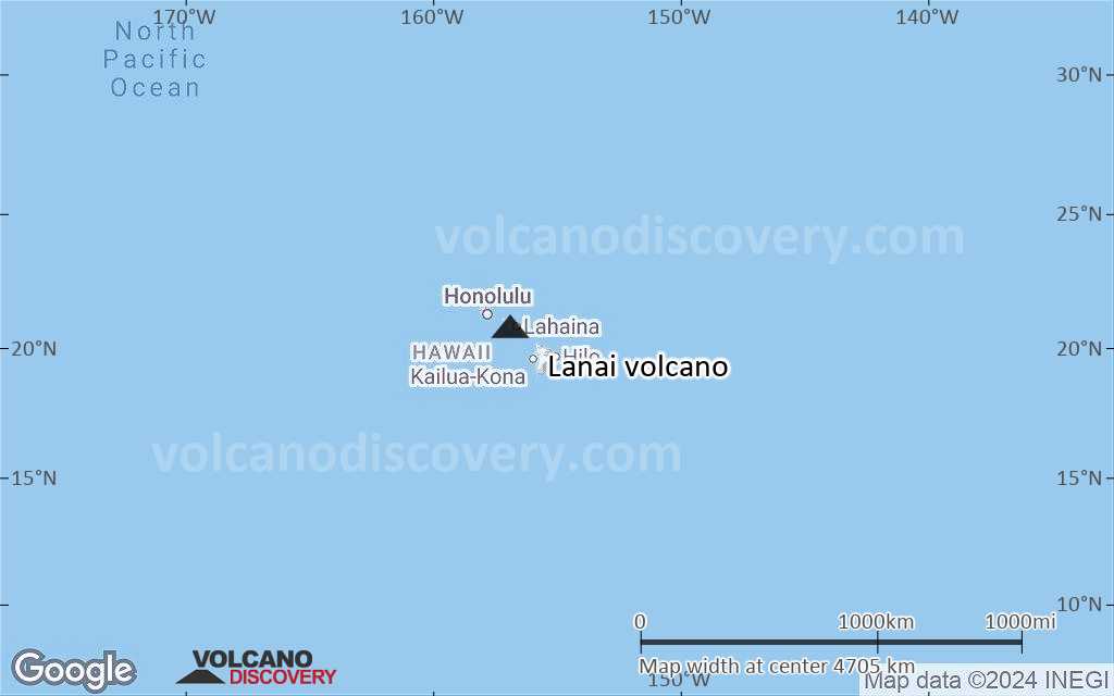 Terrain-type map of Lanai volcano (region scale large)