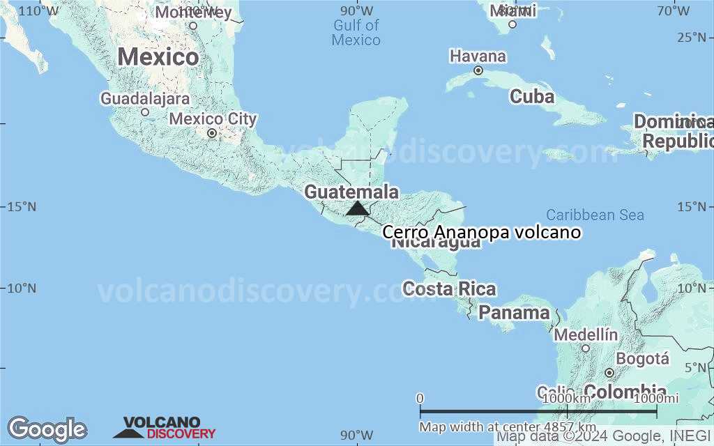 Terrain-type map of Cerro Ananopa volcano (region scale large)
