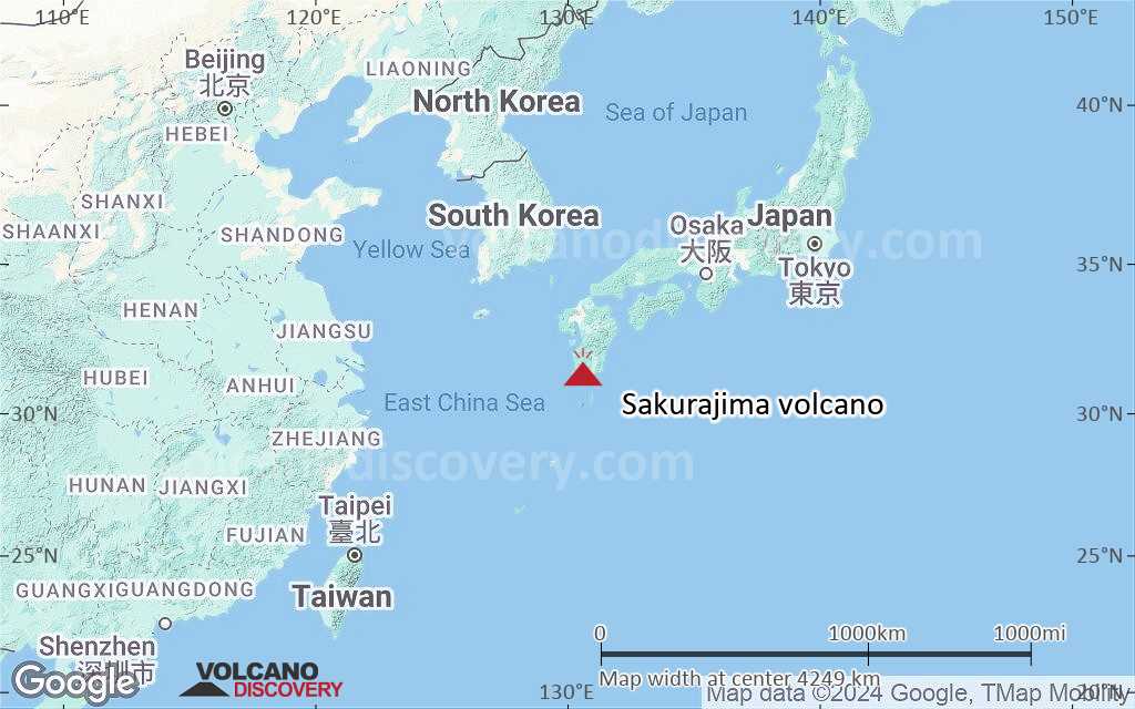 Terrain-type map of Sakurajima volcano (region scale large)