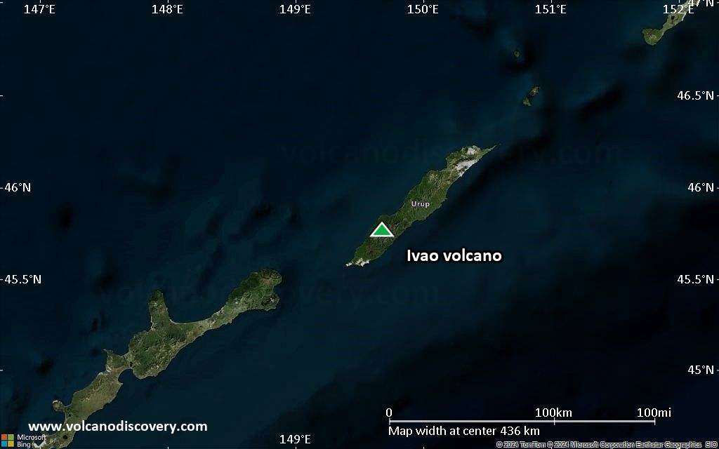 Satellite/aerial-type map of Ivao volcano (local scale large)
