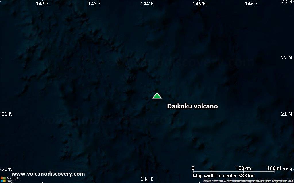 Satellite/aerial-type map of Daikoku volcano (local scale large)
