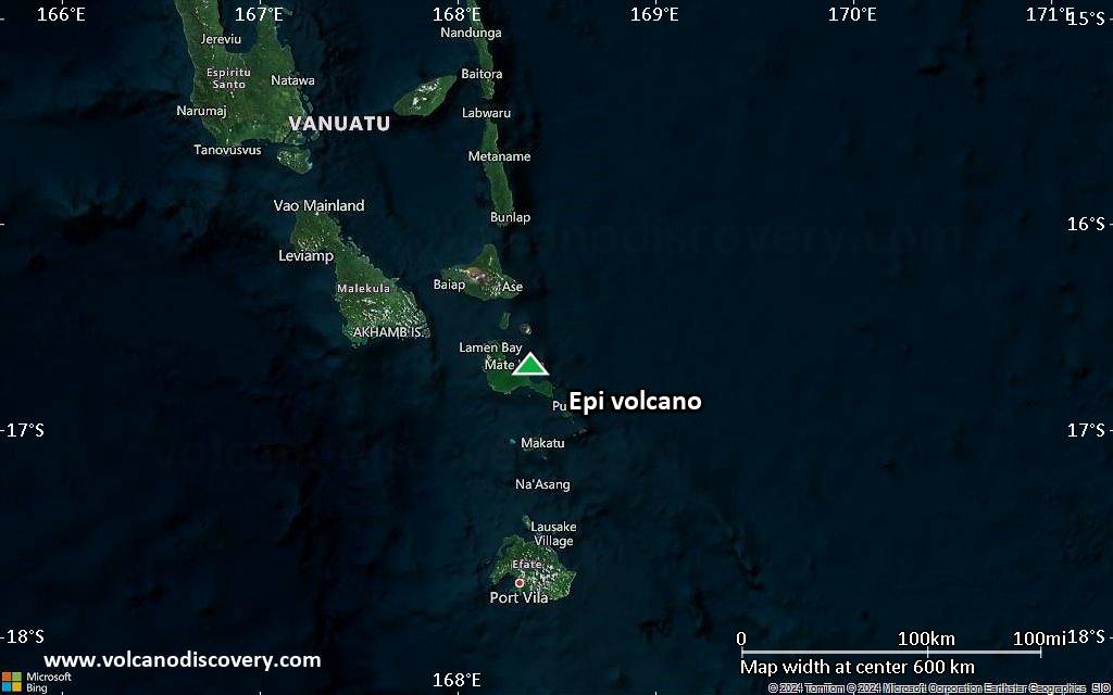 Satellite/aerial-type map of Epi volcano (local scale large)
