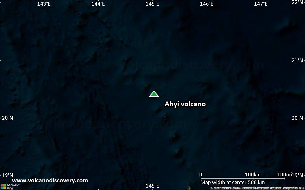 Satellite/aerial-type map of Ahyi volcano (local scale large)