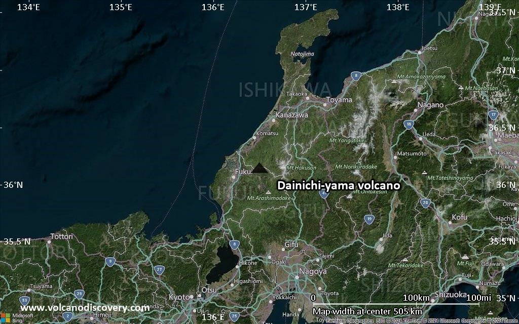 Small Scale Map Types Dainichi-yama Volcano, Honshu, Japan: Facts & Information ...
