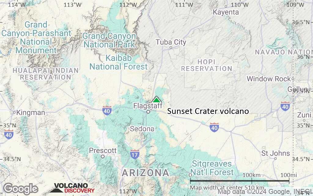 Terrain-type map of Sunset Crater volcano (local scale large)
