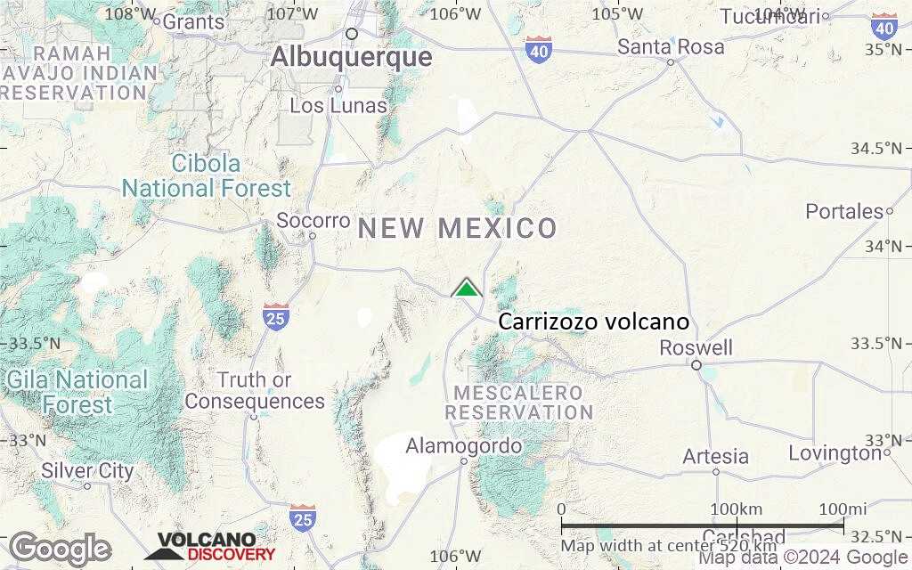 Terrain-type map of Carrizozo volcano (local scale large)