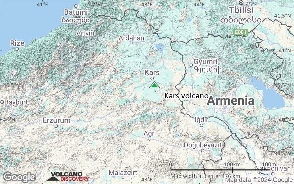 Terrain-type map of Kars volcano (local scale large)