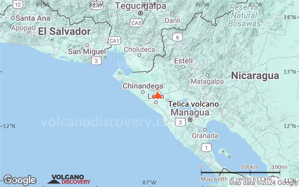 Terrain-type map of Telica volcano (local scale large)