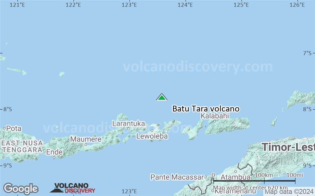 Terrain-type map of Batu Tara volcano (local scale large)