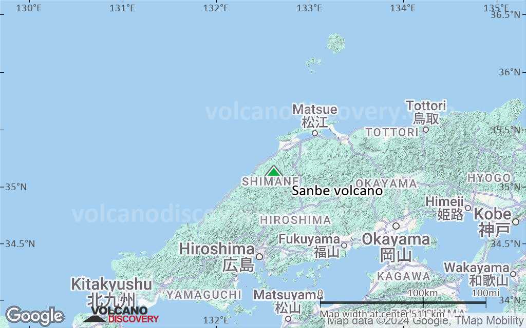 Terrain-type map of Sanbe volcano (local scale large)