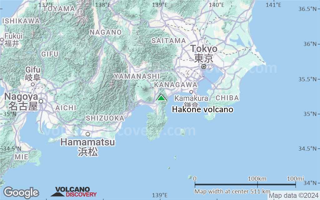 Terrain-type map of Hakone volcano (local scale large)